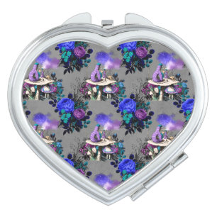 Alice in Wonderland Caterpillar Smoking Flowers Compact Mirror