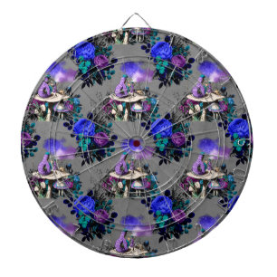 Alice in Wonderland Caterpillar Smoking Flowers Dart Board