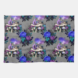 Alice in Wonderland Caterpillar Smoking Flowers Kitchen Towel