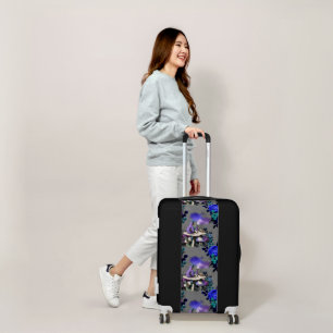 Alice in Wonderland Caterpillar Smoking Flowers Luggage