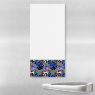 Alice in Wonderland Caterpillar Smoking Flowers Magnetic Notepad