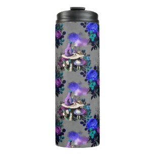Alice in Wonderland Caterpillar Smoking Flowers Thermal Tumbler