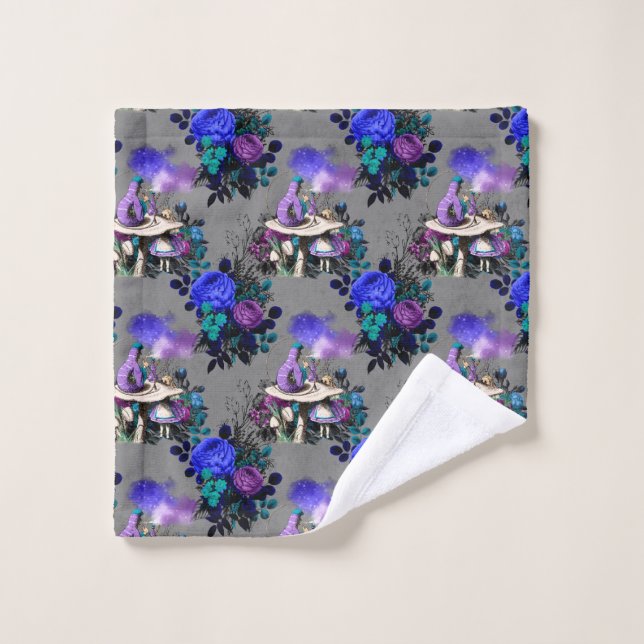 Alice in Wonderland Caterpillar Smoking Flowers Wash Cloth (Wash Cloth)