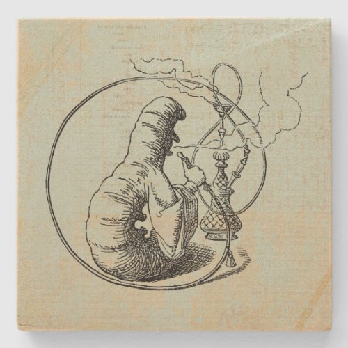 Alice in Wonderland Caterpillar Smoking Hookah Stone Coaster