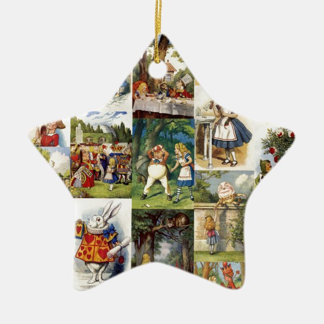 alice in wonderland ceramic ornament (Front)