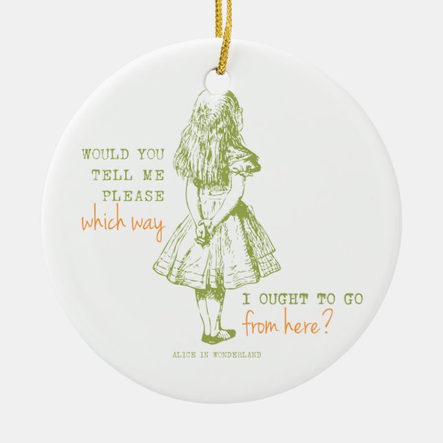Alice in Wonderland Ceramic Ornament (Front)