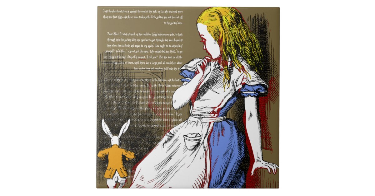 Alice in Wonderland Tile, The Dodo Ceramic Tile, Zazzle