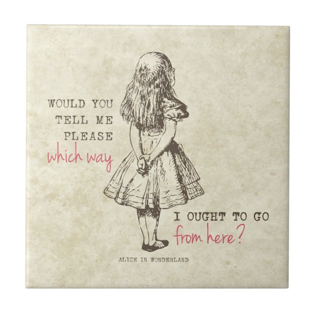 Alice in Wonderland Ceramic Tile (Front)