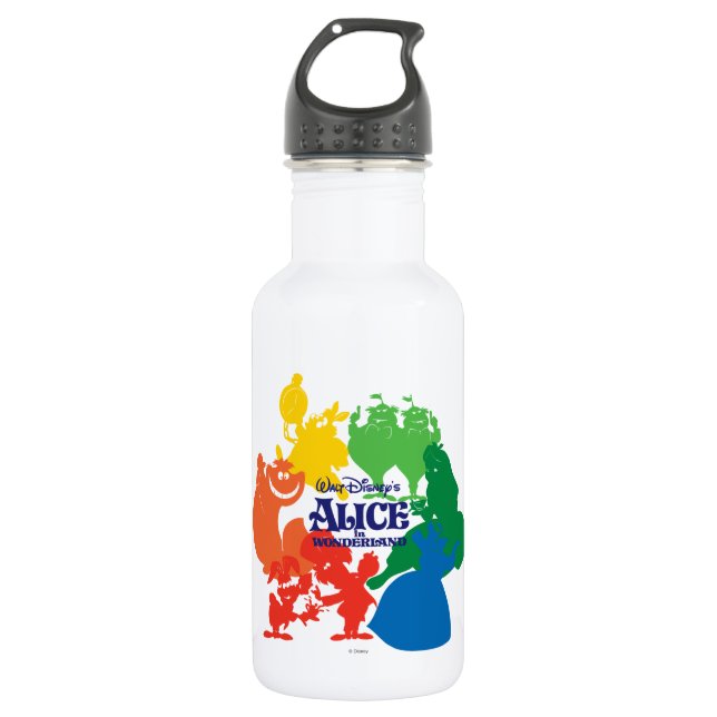 Alice in Wonderland - Character Silhouettes Stainless Steel Water Bottle (Front)