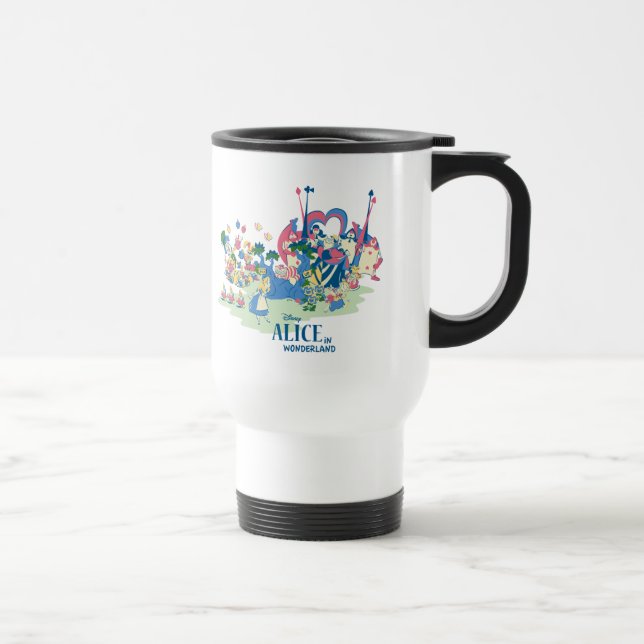 Alice in Wonderland Characters Travel Mug (Right)