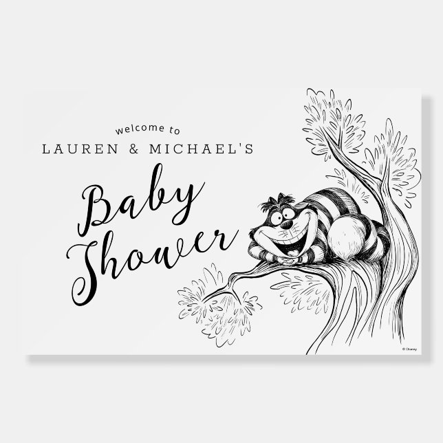 Alice in Wonderland - Cheshire Cat Baby Shower  Foam Board (Front)