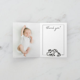 Alice in Wonderland - Cheshire Cat Baby Shower Letterpress Thank You Card