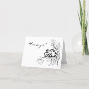 Alice in Wonderland - Cheshire Cat Baby Shower Letterpress Thank You Card