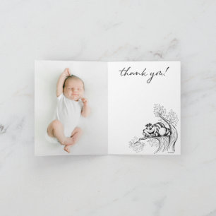 Alice in Wonderland - Cheshire Cat Baby Shower Letterpress Thank You Card