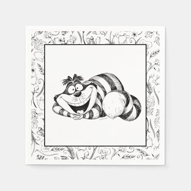 Alice in Wonderland - Cheshire Cat Baby Shower Napkins (Front)