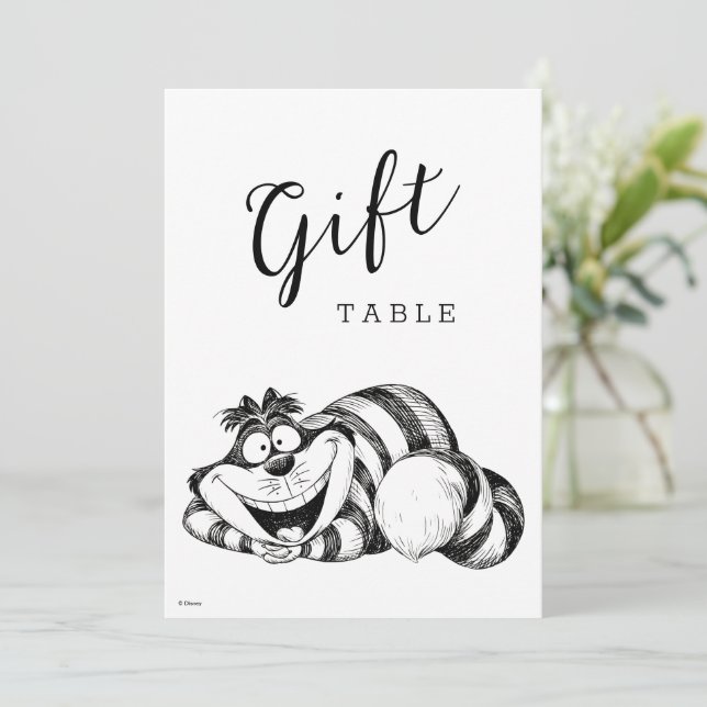 Alice in Wonderland - Cheshire Cat Baby Shower  Note Card (Standing Front)
