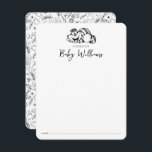 Alice in Wonderland - Cheshire Cat Baby Shower Note Card<br><div class="desc">This whimsical card is a charming addition to any Alice in Wonderland-themed baby shower. It features a classic sketch-style illustration of the mischievous Cheshire Cat, resting comfortably with his signature grin. The card is designed for guests to write down their well wishes and hopes for the new baby, creating a...</div>