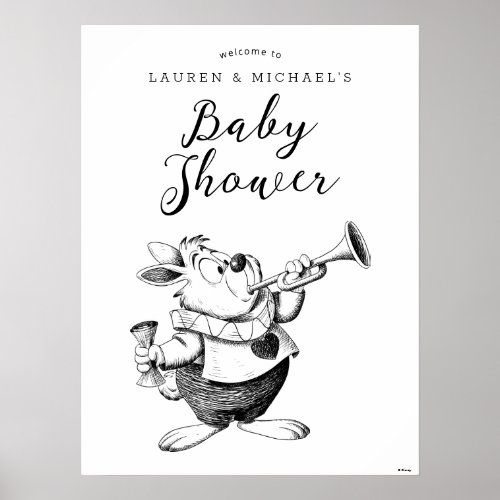 Alice in Wonderland _ Cheshire Cat Baby Shower  Poster