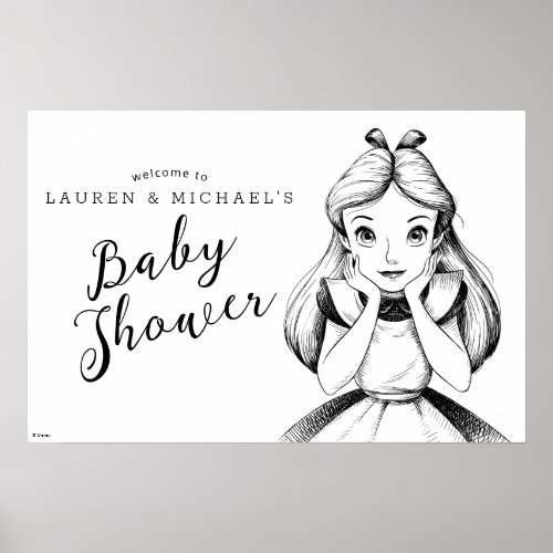 Alice in Wonderland _ Cheshire Cat Baby Shower  Poster
