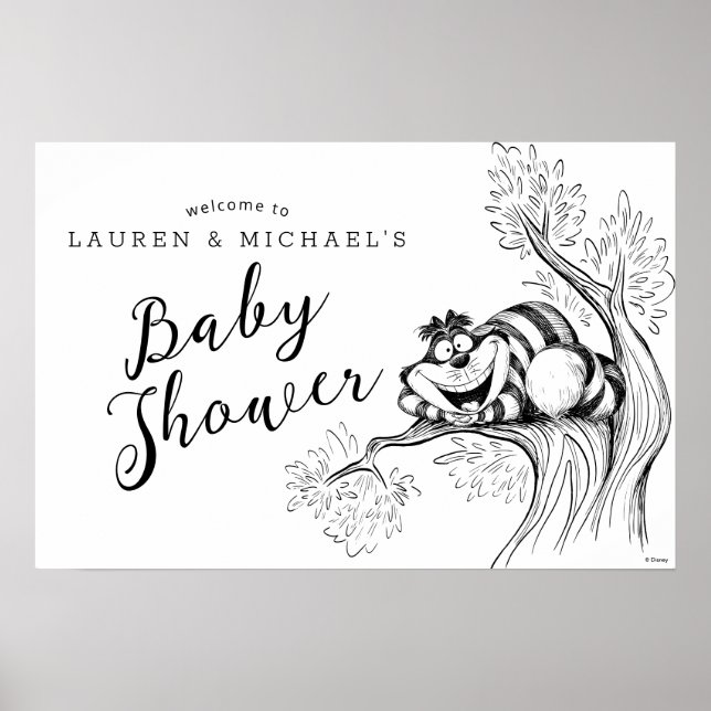 Alice in Wonderland - Cheshire Cat Baby Shower  Poster (Front)