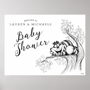 Alice In Wonderland - Cheshire Cat Baby Shower  Poster by aliceinwonderland at Zazzle