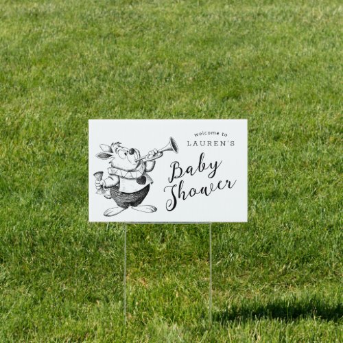 Alice in Wonderland _ Cheshire Cat Baby Shower  Sign