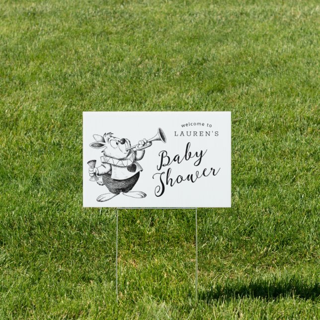 Alice in Wonderland - Cheshire Cat Baby Shower  Sign (Insitu)