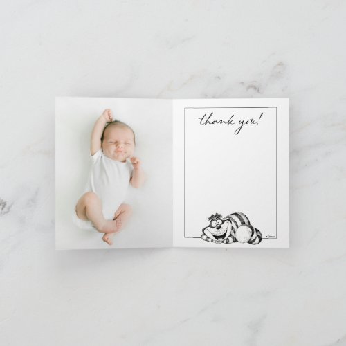 Alice in Wonderland _ Cheshire Cat Baby Shower Thank You Card