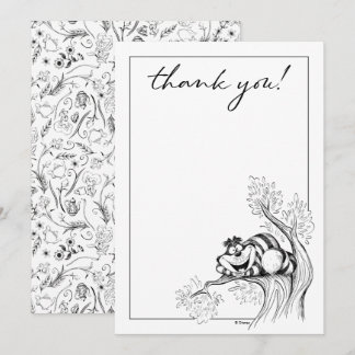 Alice in Wonderland - Cheshire Cat Baby Shower Thank You Card