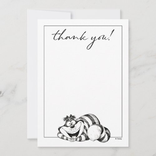 Alice in Wonderland _ Cheshire Cat Baby Shower Thank You Card