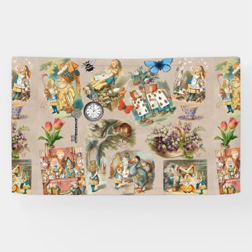 Alice in Wonderland Cheshire Cat Characters Banner