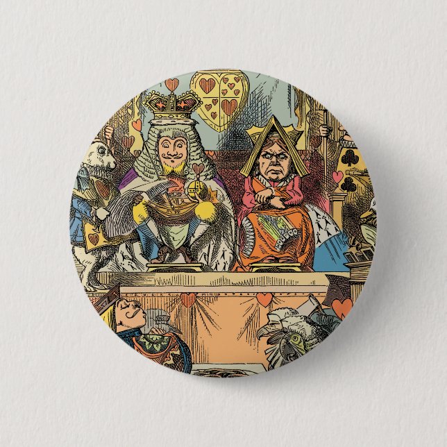 Alice in Wonderland Cheshire Cat Characters Button (Front)