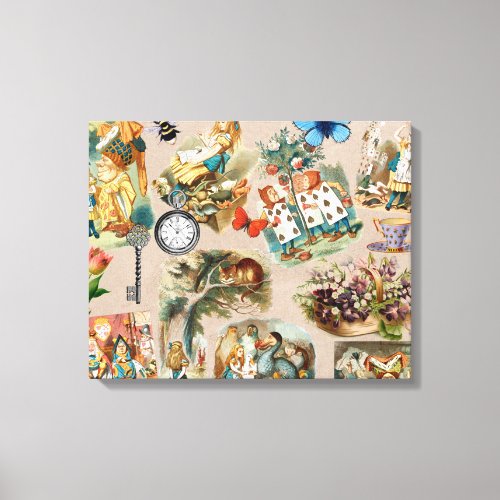 Alice in Wonderland Cheshire Cat Characters Canvas Print