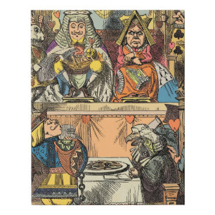 Alice in Wonderland Cheshire Cat Characters Faux Canvas Print