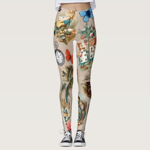 Alice in Wonderland Cheshire Cat Characters Leggings