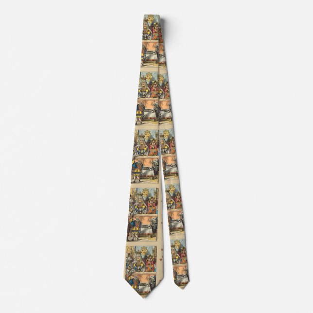 Alice in Wonderland Cheshire Cat Characters Neck Tie (Front)