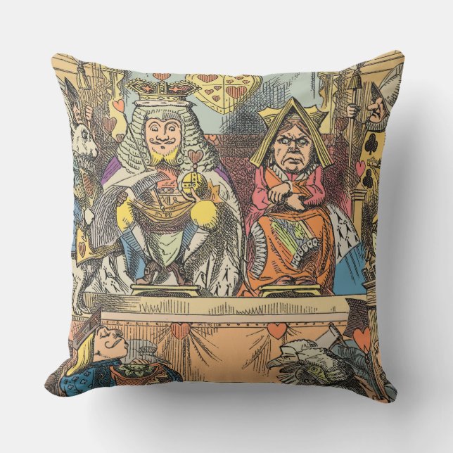 Alice in Wonderland Cheshire Cat Characters Outdoor Pillow (Front)