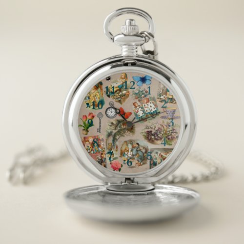 Alice in Wonderland Cheshire Cat Characters Pocket Watch