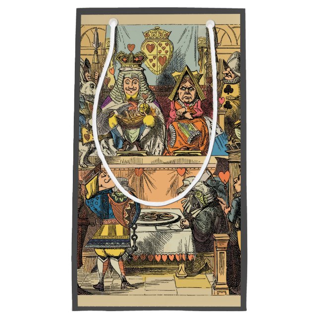 Alice in Wonderland Cheshire Cat Characters Small Gift Bag (Front)