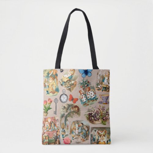 Alice in Wonderland Cheshire Cat Characters Tote Bag