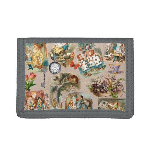 Alice in Wonderland Cheshire Cat Characters Trifold Wallet