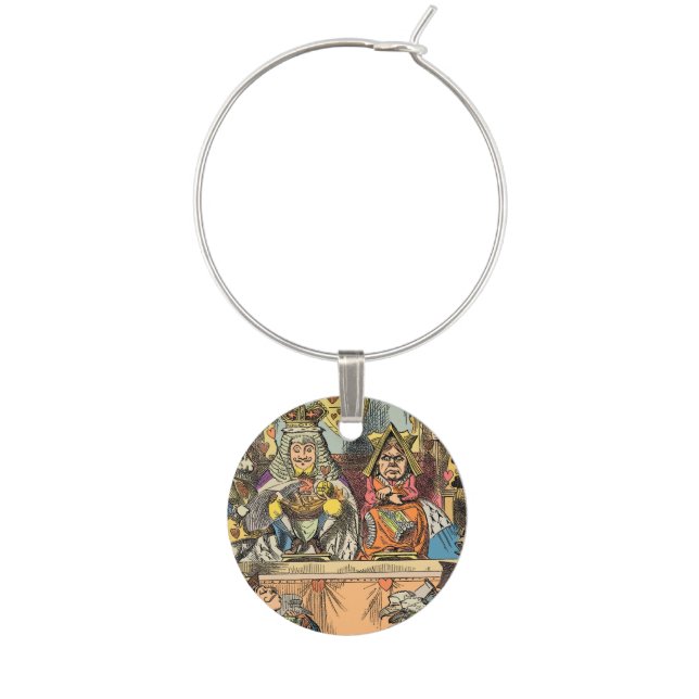 Alice in Wonderland Cheshire Cat Characters Wine Charm (Front)