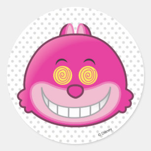 Alice in Wonderland Cheshire Cat Emoji Classic Round Sticker