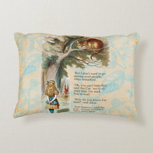 Alice in Wonderland Cheshire Cat Mad Accent Pillow