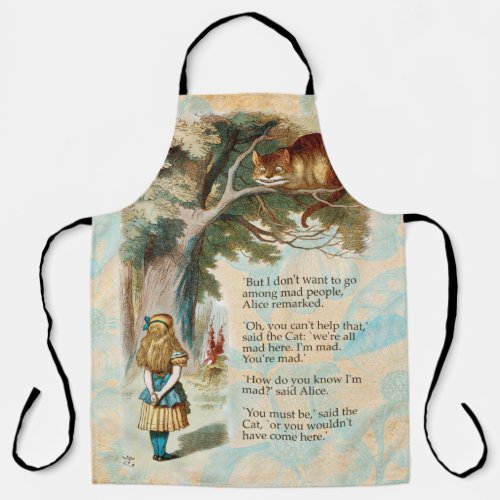 Alice in Wonderland Cheshire Cat Mad Apron