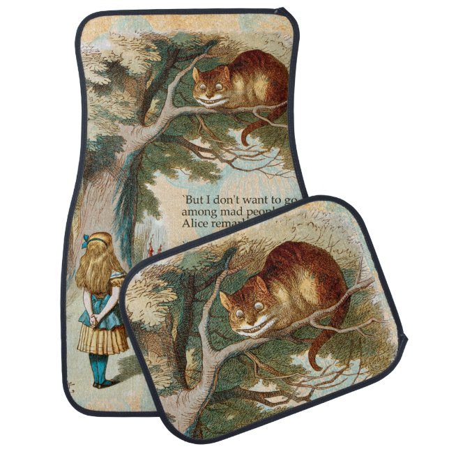 Alice in Wonderland Cheshire Cat Mad  Car Floor Mat (Set)