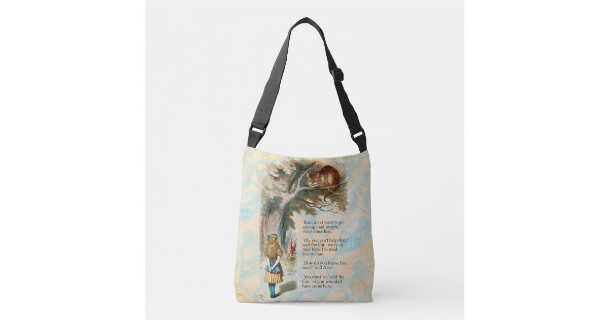 Alice Turquoise Book Tote Bag