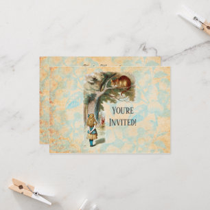 Alice in Wonderland Cheshire Cat Mad Invitation