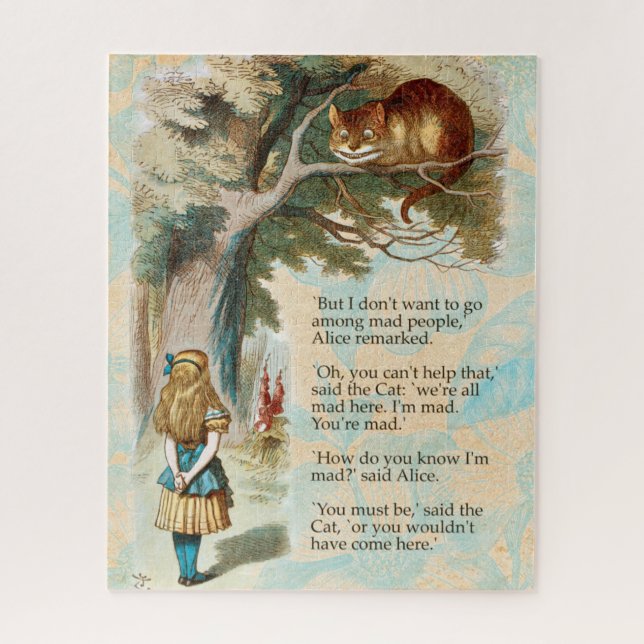 Alice in Wonderland Cheshire Cat Mad  Jigsaw Puzzle (Vertical)