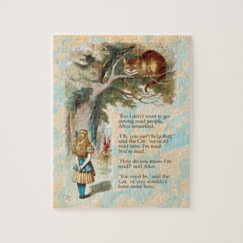 Alice in Wonderland Cheshire Cat Mad Jigsaw Puzzle